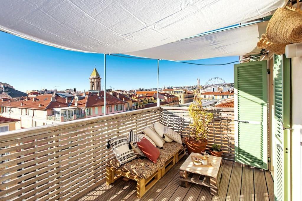 ניס #9 Opera'S Duplex Panoramic Sea View Terrace & Ac 1Min To Beach מראה חיצוני תמונה