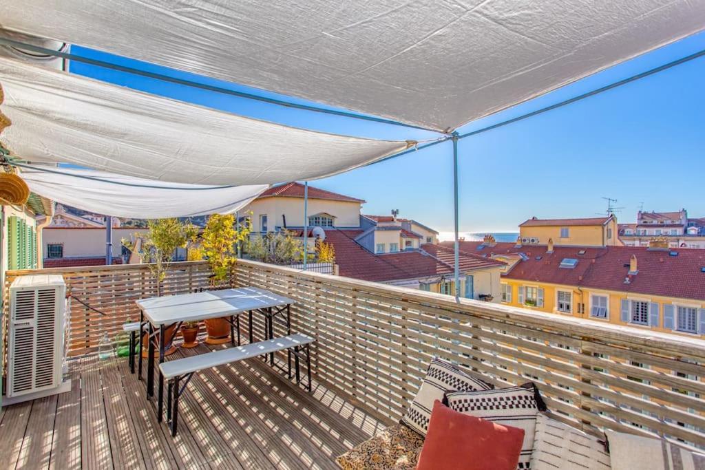 ניס #9 Opera'S Duplex Panoramic Sea View Terrace & Ac 1Min To Beach מראה חיצוני תמונה